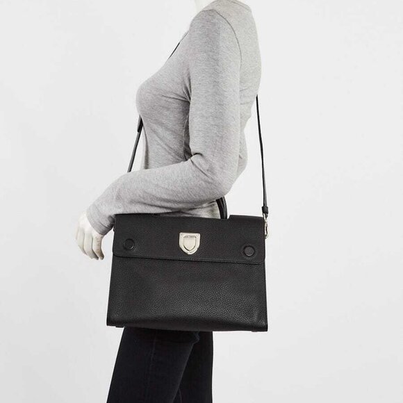 Christian Dior Black Pebbled Leather Medium Diorever Bag - Picture 3 of 11